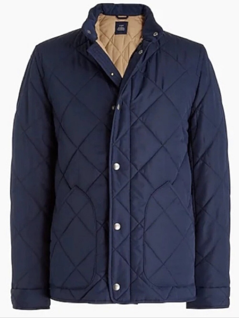 NWT J. Crew Men's Walker Jacket Sz L Navy Quilted Classic Preppy Old Money Fall